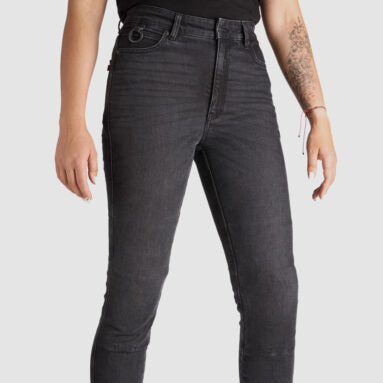 Kaya Slim Grey – Damen-Motorradjeans Skinny-Fit Armalith®