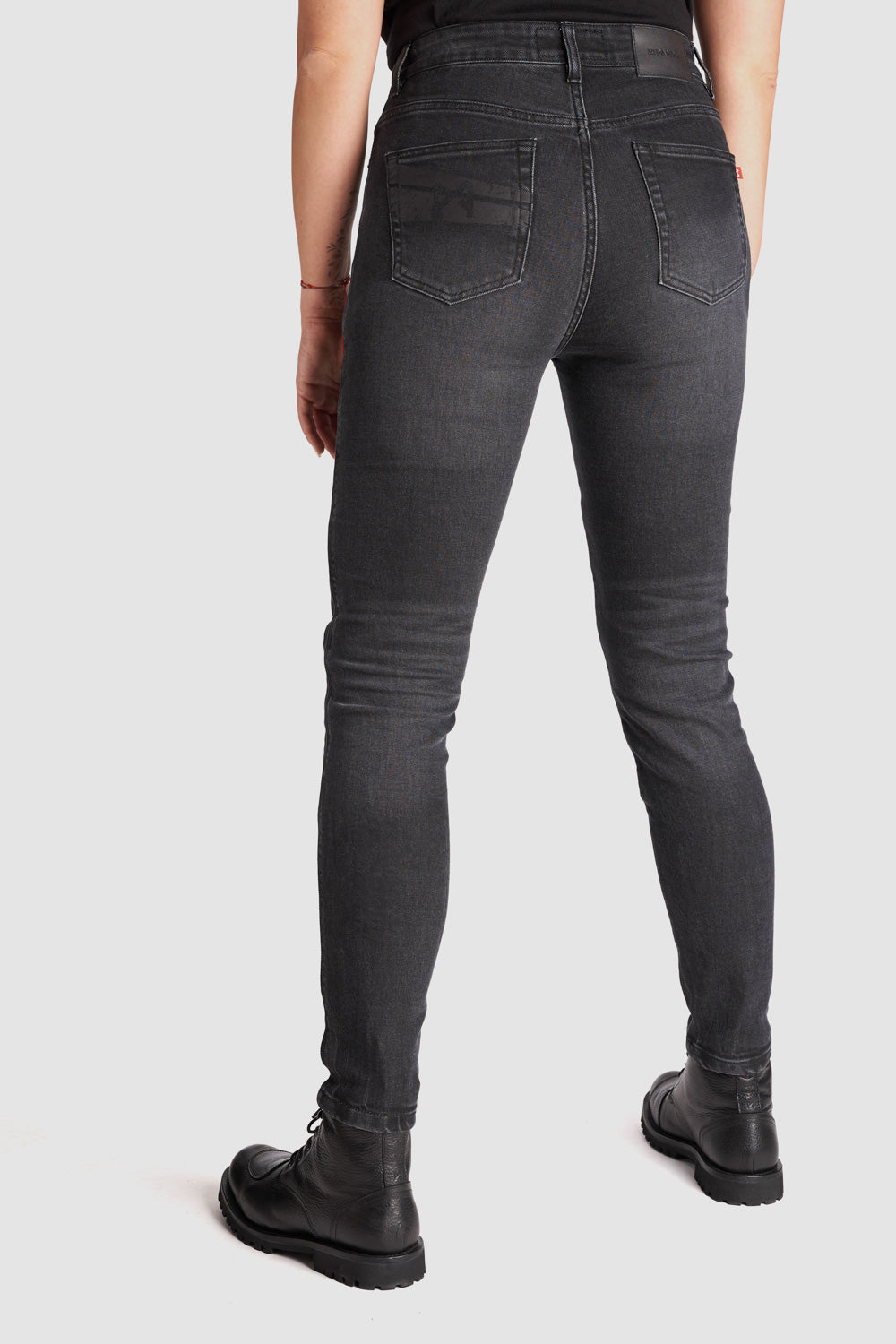 Kaya Slim Grey – Damen-Motorradjeans Skinny-Fit Armalith®