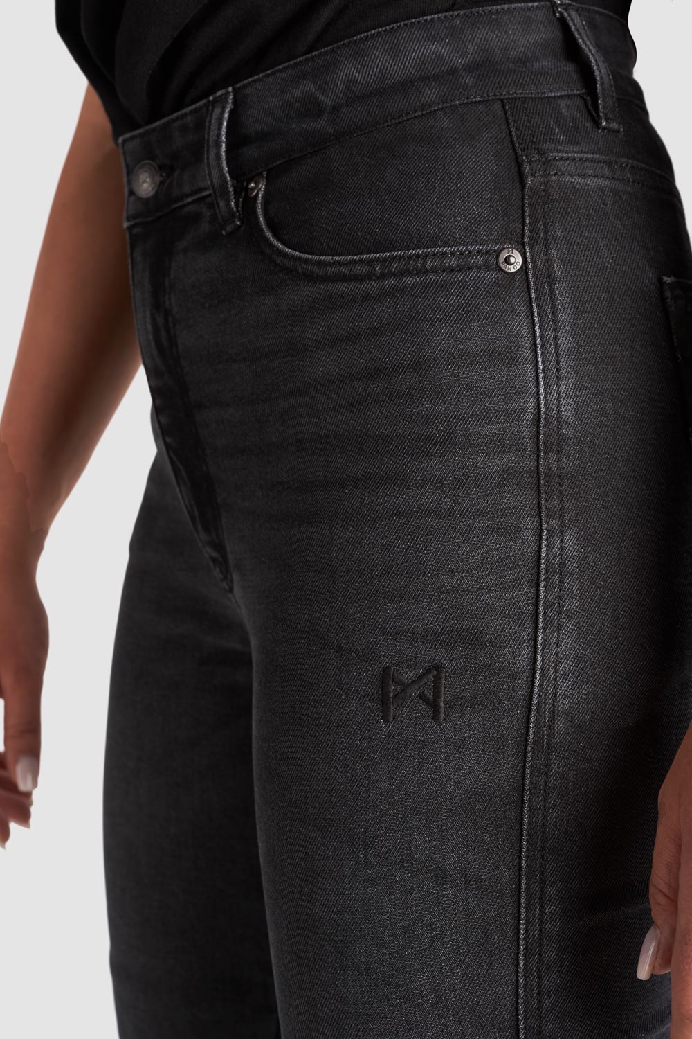 Kaya Slim Grey – Damen-Motorradjeans Skinny-Fit Armalith®