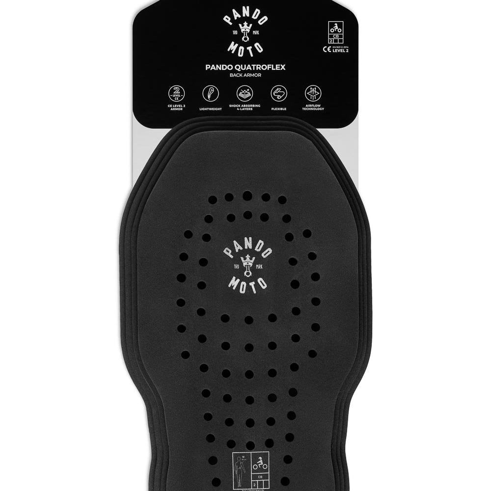 QUATROFLEX BACK XXS-S – Motorradrückenpanzer CE-geprüft, Stufe 2