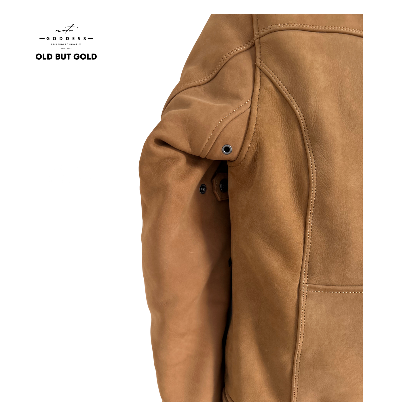 SPIRIT MOTORS Brave Ebony Jacke für Frauen, Größe M, beige mit Fellkragen, viele Taschen NEU