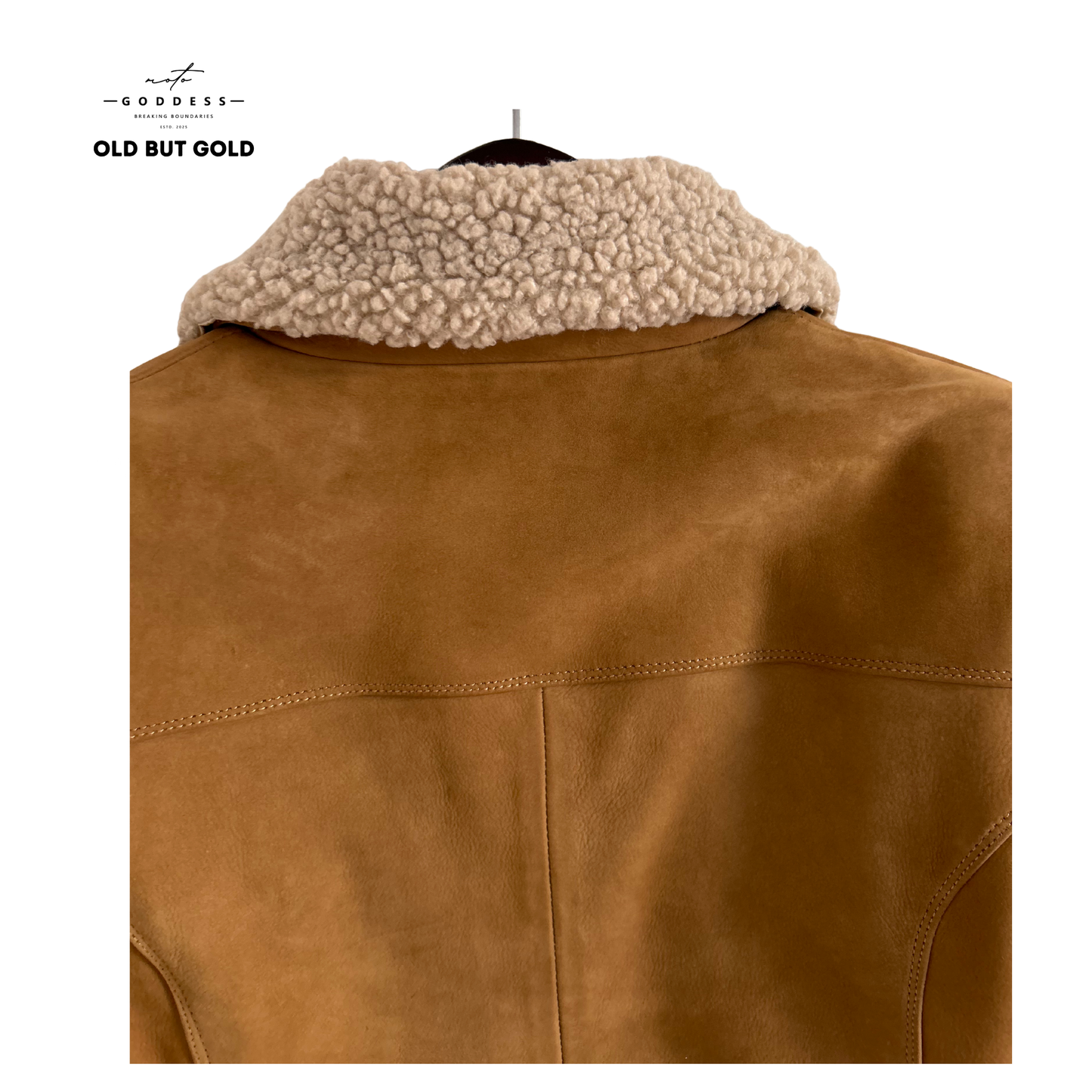 SPIRIT MOTORS Brave Ebony Jacke für Frauen, Größe M, beige mit Fellkragen, viele Taschen NEU