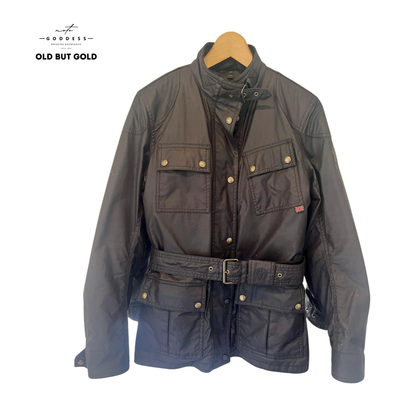 Belstaff Trialmaster Motorrad Wachsjacke Damen, sehr guter Zustand, Größe 42, schwarz