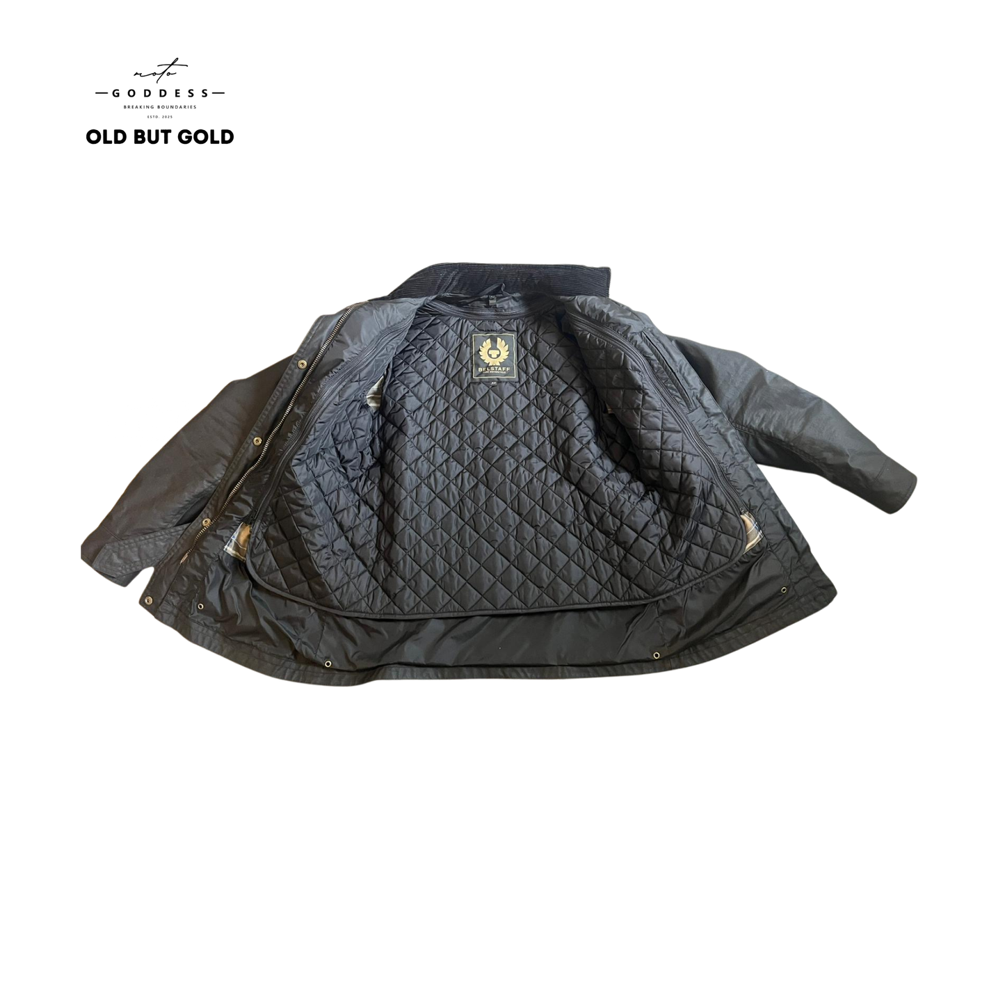 Belstaff Trialmaster Motorrad Wachsjacke Damen, sehr guter Zustand, Größe 42, schwarz