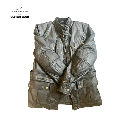 Belstaff Trialmaster Motorrad Wachsjacke Damen, sehr guter Zustand, Größe 42, schwarz