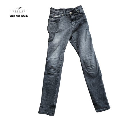 JOHN DOE Motorradjeans W27/L32 (AA), dunkelgrau (used look), slim fit