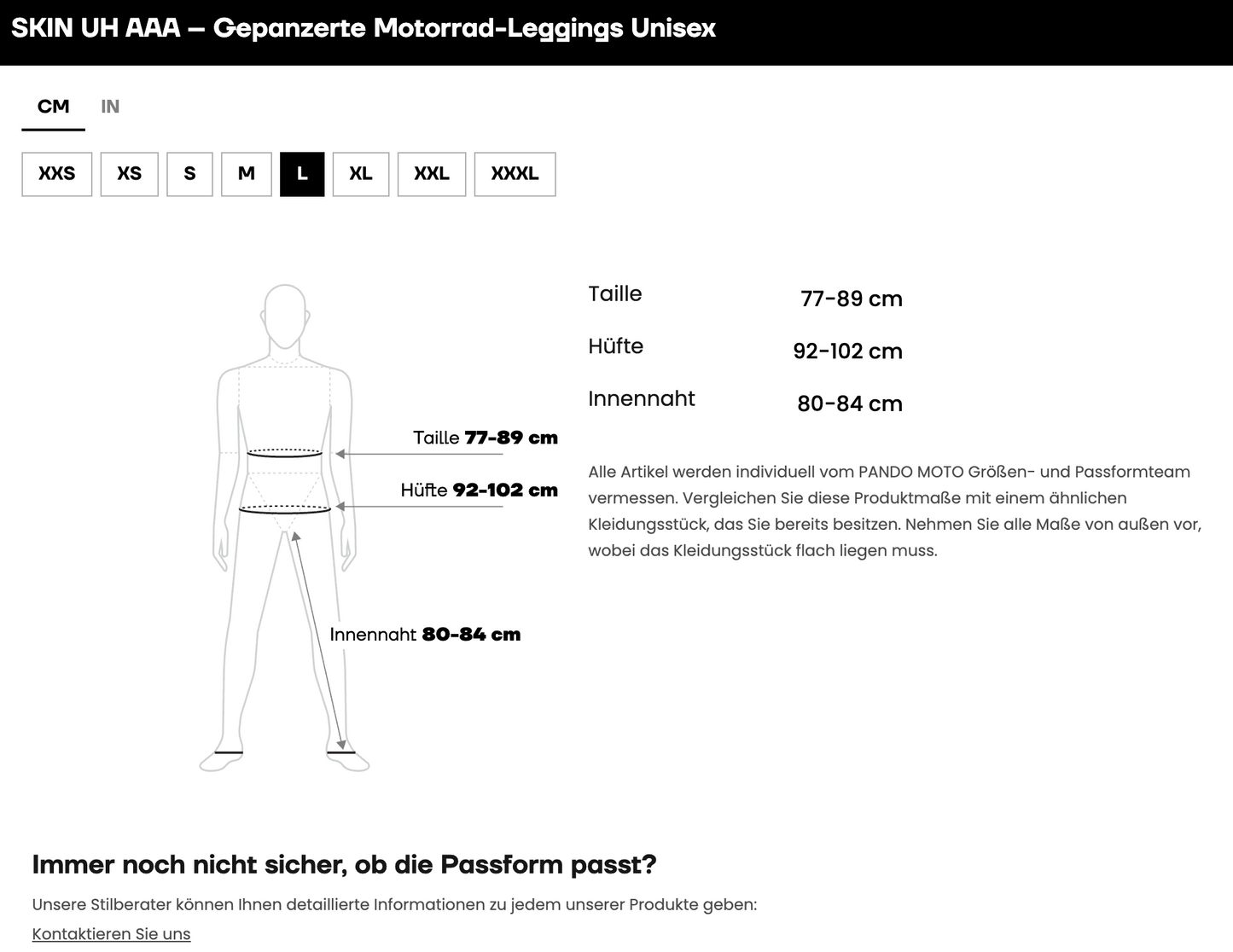 SKIN UH AAA – Gepanzerte Motorrad-Leggings/ Baselayer-Leggings, Unisex