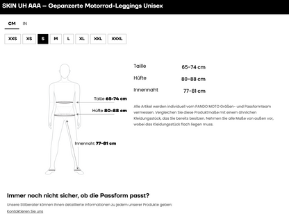 SKIN UH AAA – Gepanzerte Motorrad-Leggings/ Baselayer-Leggings, Unisex