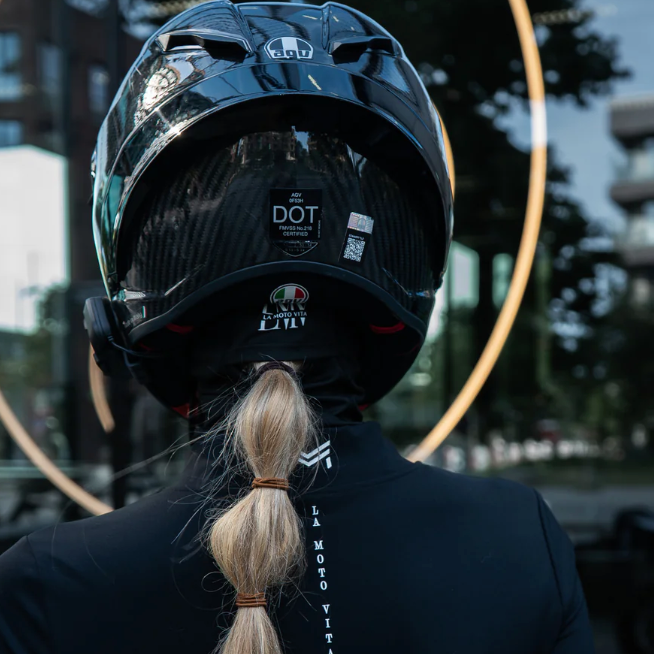Goddess RideMuse Motorrad-Sturmhaube GRIP für lange Haare – Quick Dry