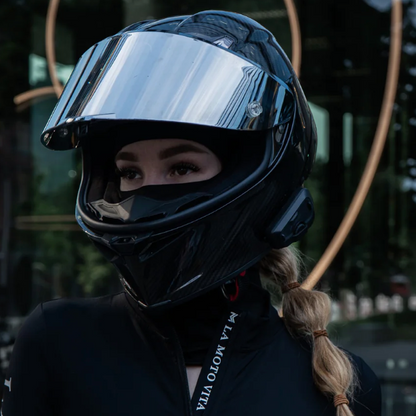 Goddess RideMuse Motorrad-Sturmhaube GRIP für lange Haare – Quick Dry