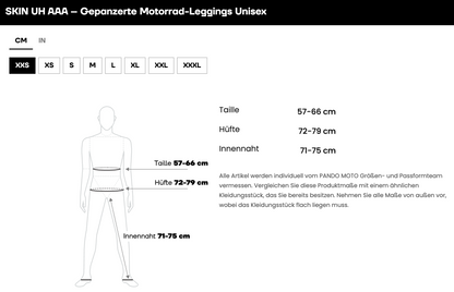 SKIN UH AAA – Gepanzerte Motorrad-Leggings/ Baselayer-Leggings, Unisex