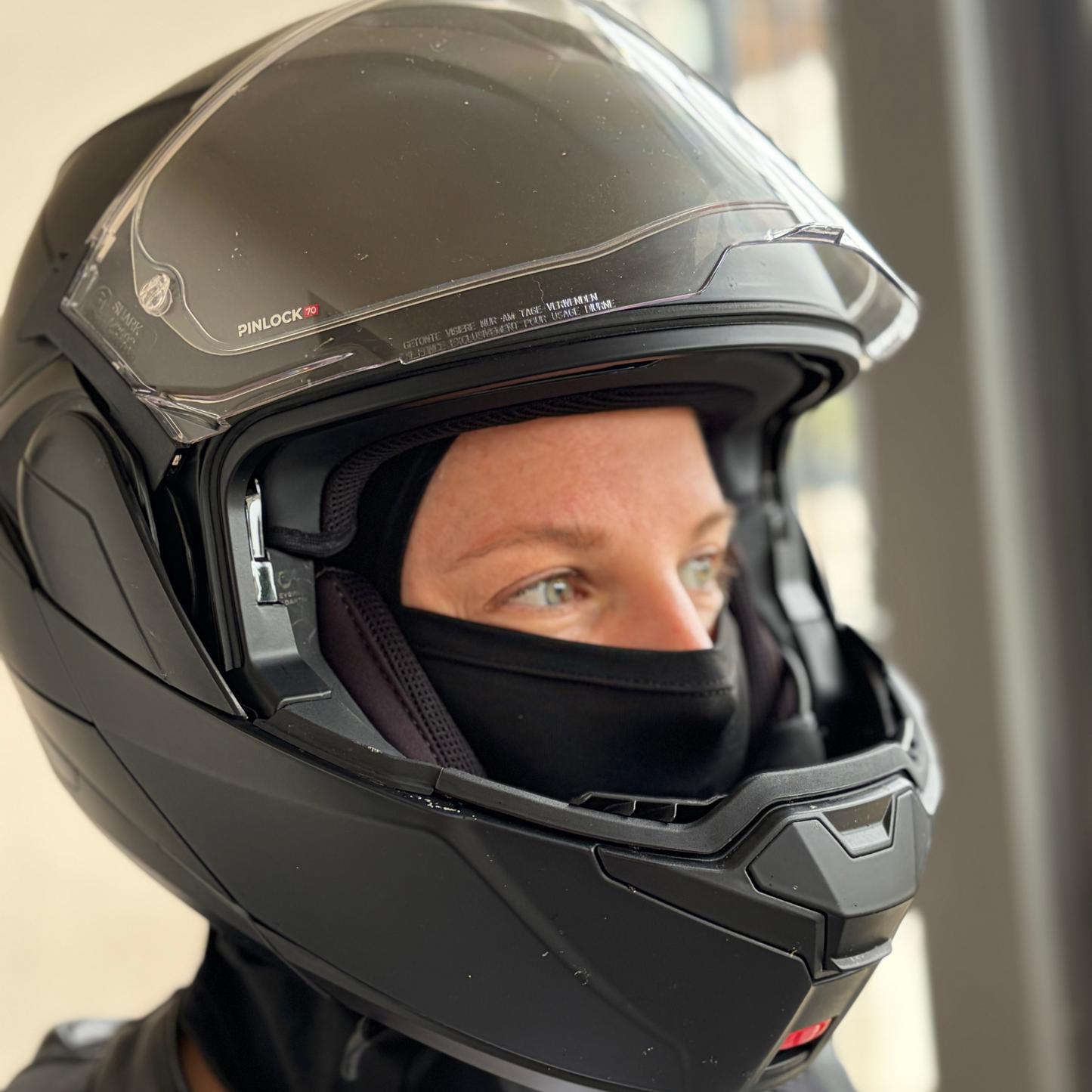 Goddess RideMuse Motorrad-Sturmhaube für lange Haare – Quick Dry, black, One Size