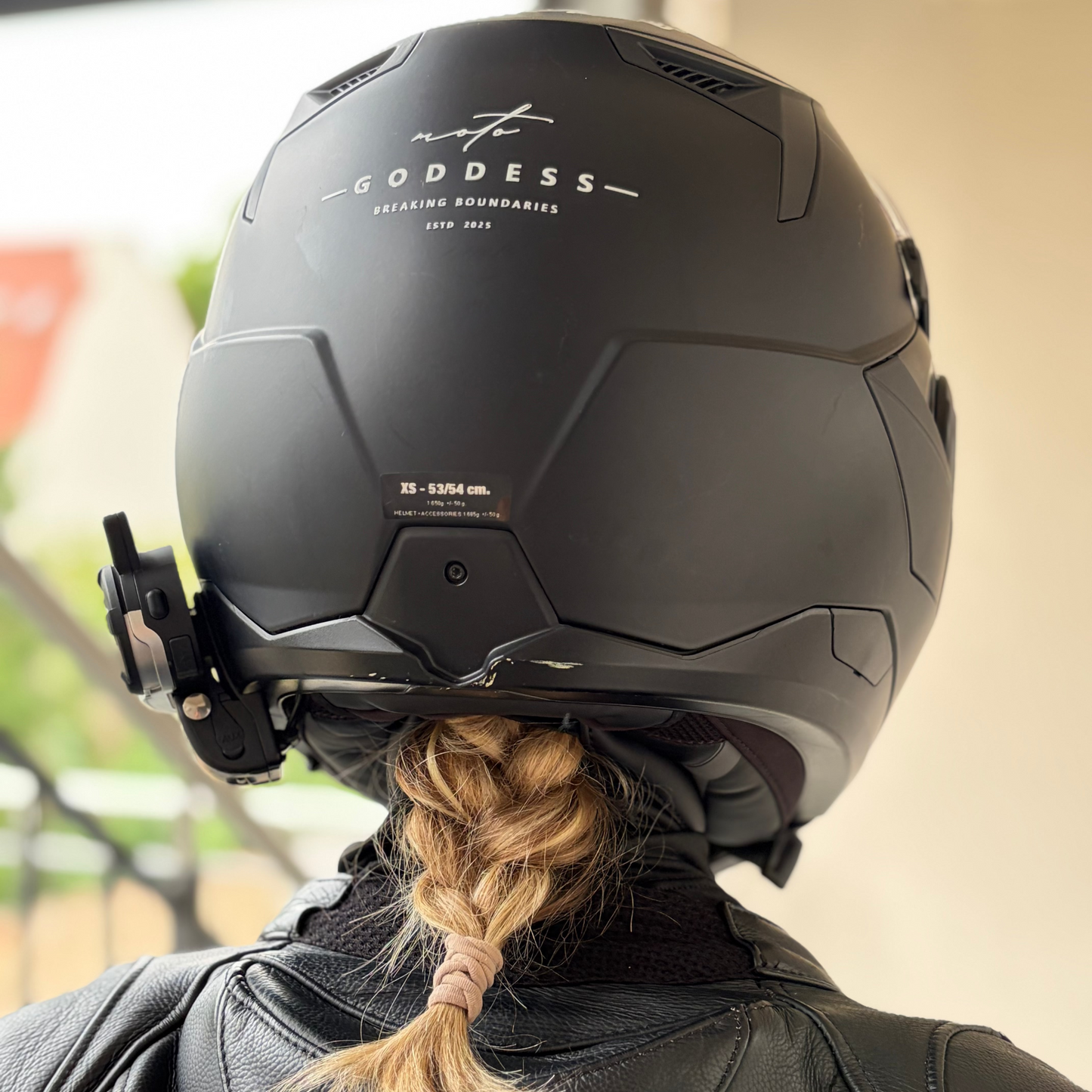 Goddess RideMuse Motorrad-Sturmhaube für lange Haare – Quick Dry, black, One Size