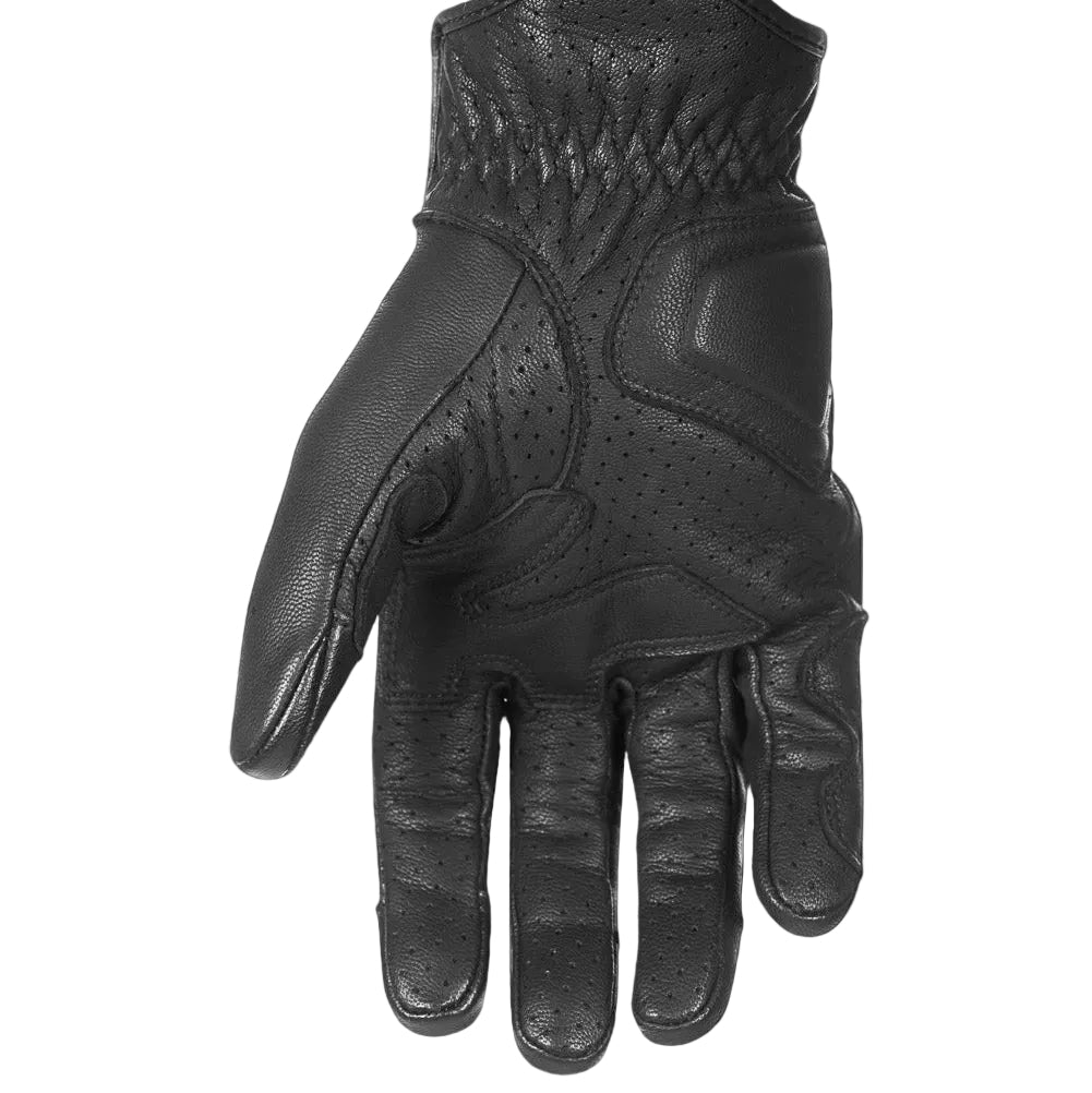 ebony handschuhe IVY BLACK von PANDO MOTO – Motorradhandschuhe aus Leder, schwarz –
