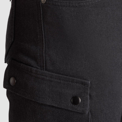 MILA CARGO BLACK – Motorradjeans für Damen im Chino-Stil aus Cordura