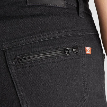 MILA CARGO BLACK – Motorradjeans für Damen im Chino-Stil aus Cordura