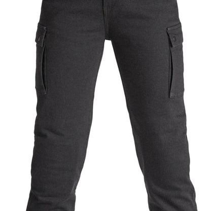 MILA CARGO BLACK – Motorradjeans für Damen im Chino-Stil aus Cordura