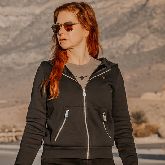 PURE RIDERS Hoodie Zipper BLACK - Windbreaker
