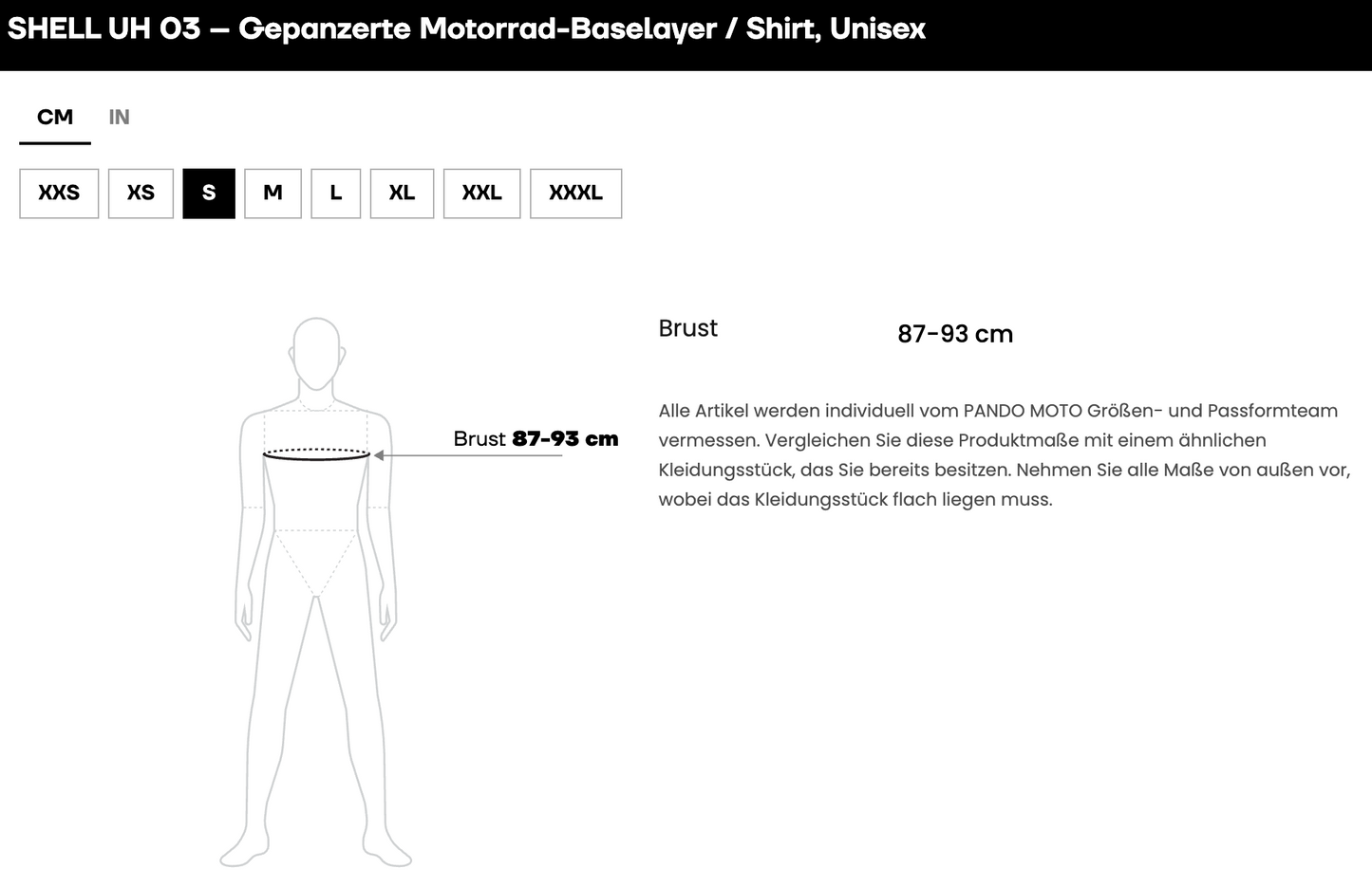 SHELL UH 03 – Gepanzerte Motorrad-Baselayer / Shirt, Unisex