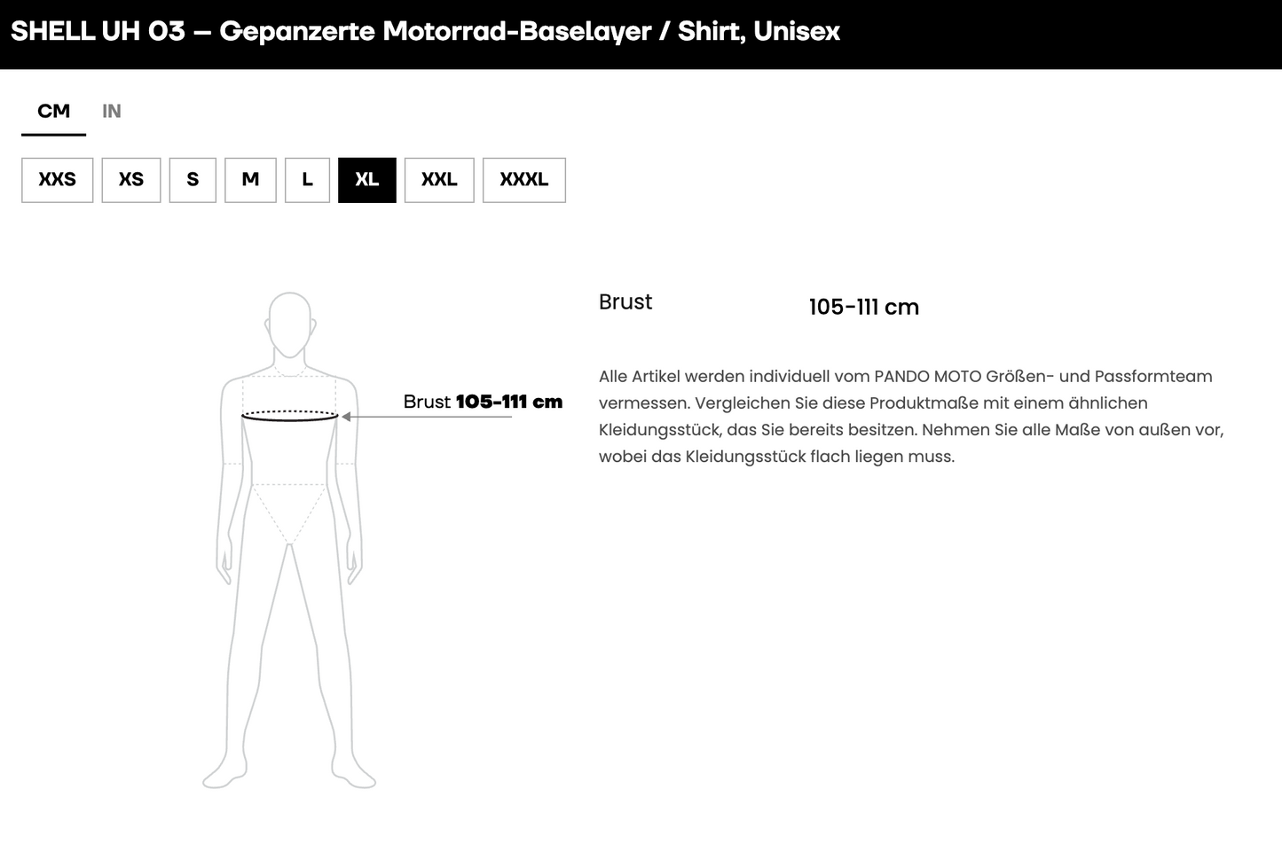 SHELL UH 03 – Gepanzerte Motorrad-Baselayer / Shirt, Unisex