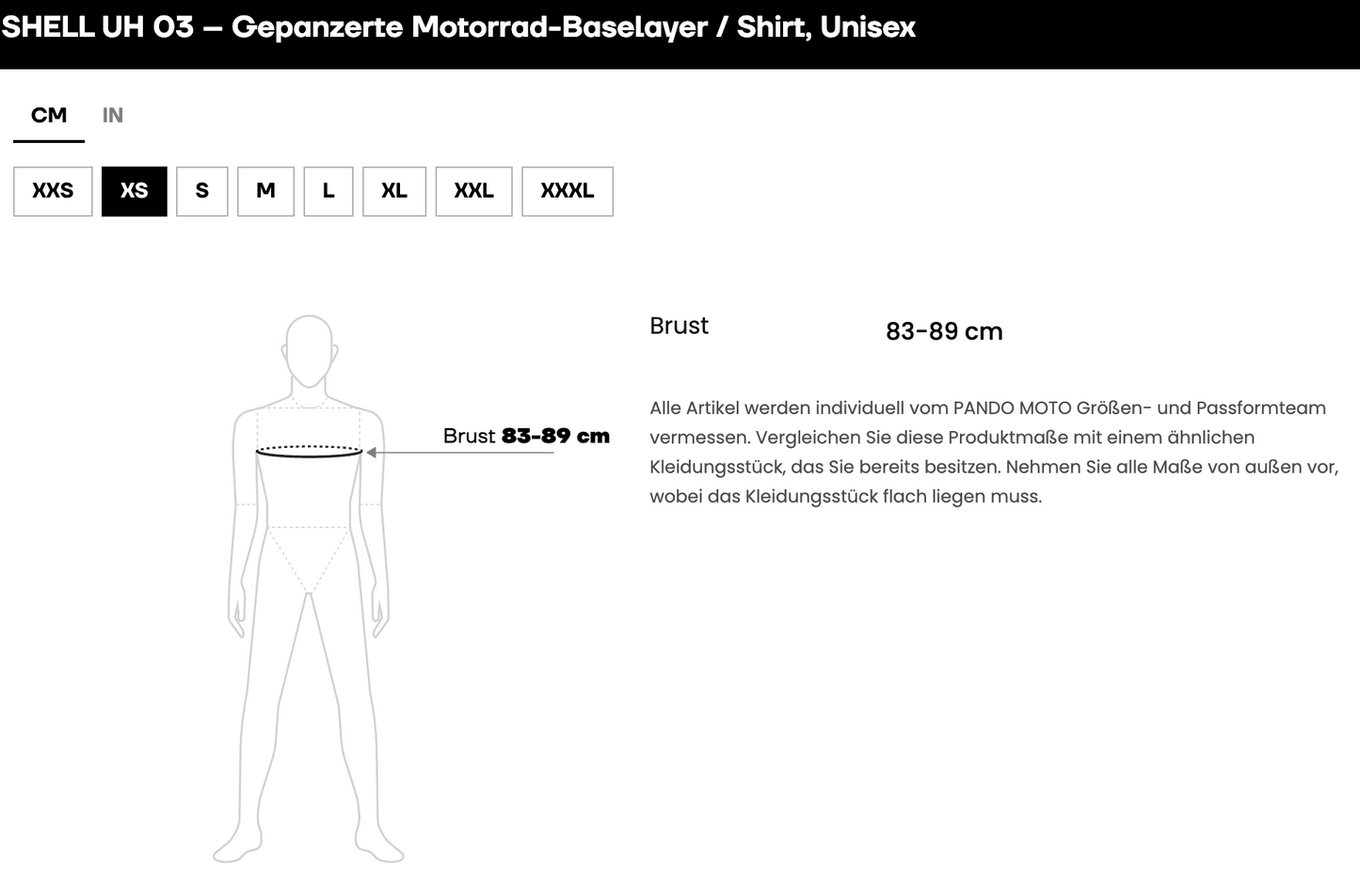 SHELL UH 03 – Gepanzerte Motorrad-Baselayer / Shirt, Unisex