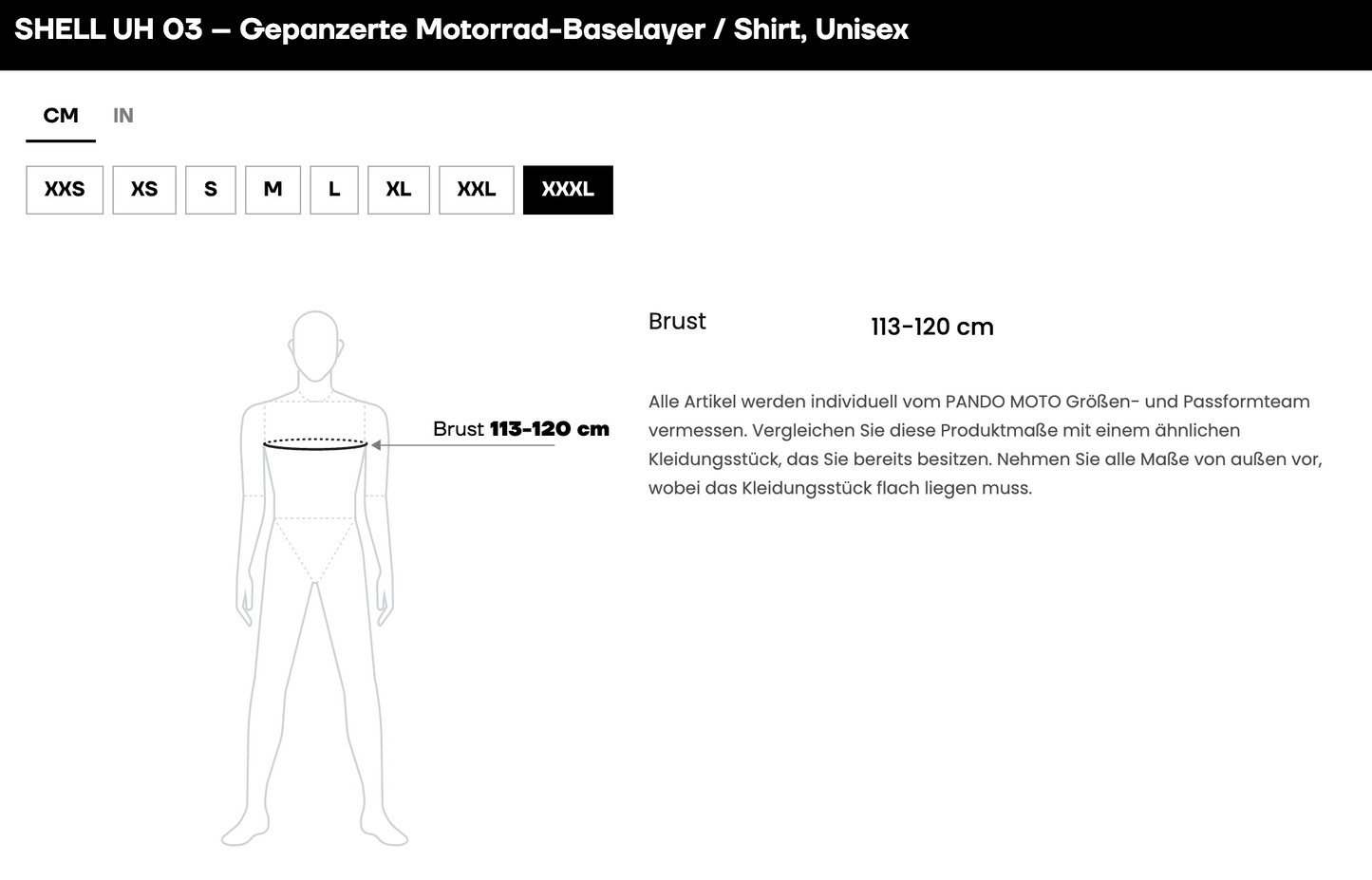 SHELL UH 03 – Gepanzerte Motorrad-Baselayer / Shirt, Unisex