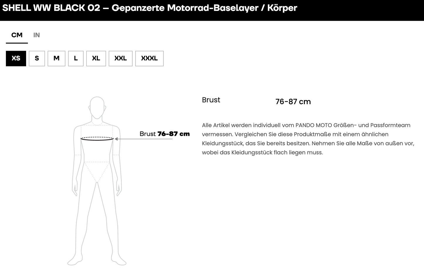 SHELL WW BLACK 02 – Gepanzerte Motorrad-Baselayer / Body, AA