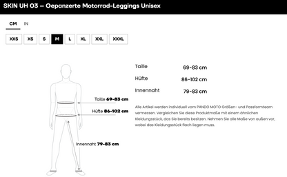 SKIN UH 03 – Gepanzerte Motorrad-Baselayer-Leggings Unisex