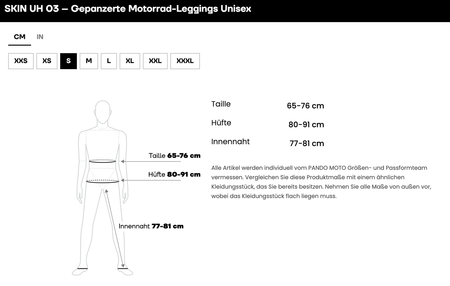 SKIN UH 03 – Gepanzerte Motorrad-Baselayer-Leggings Unisex