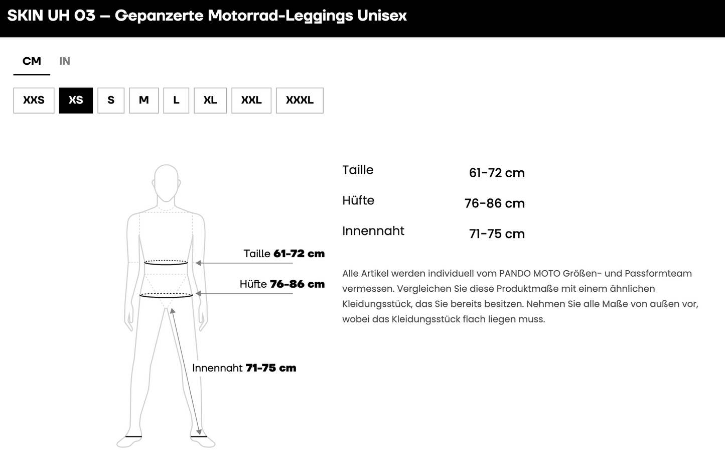SKIN UH 03 – Gepanzerte Motorrad-Baselayer-Leggings Unisex
