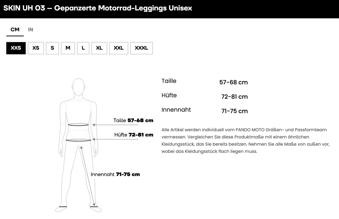 SKIN UH 03 – Gepanzerte Motorrad-Baselayer-Leggings Unisex