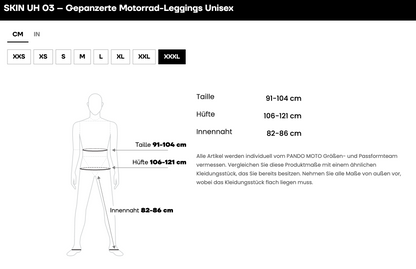 SKIN UH 03 – Gepanzerte Motorrad-Baselayer-Leggings Unisex